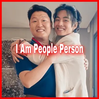 🫂 I Am People Person personnes, personne, joyeux, souriant, amis telegram sticker