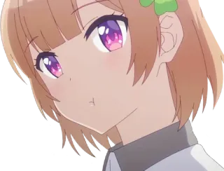😠 Anime, Cartoon, Niedlich, Mädchen, Figur, Illustration telegram sticker