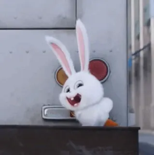 🐰 Snowball The Secret Life of Pets Hase, Kaninchen, Tier, Cartoon, Haustier, Pets telegram sticker