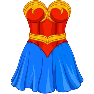 ✨ Wonder Woman superhero, dress, Wonder Woman, comic book, DC Comics, clothing telegram sticker