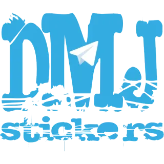 © DM stickers stickers, DM, papieren vliegtuigje, bericht telegram sticker