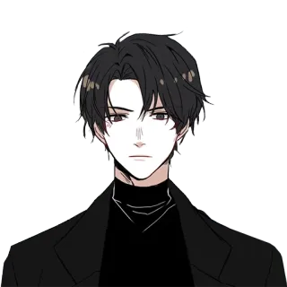 😐 man, character, anime, handsome, male telegram sticker