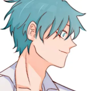 🧊 Anime, Mangá, Menino, Desenho animado, Personagem, Retrato, Ilustração telegram sticker
