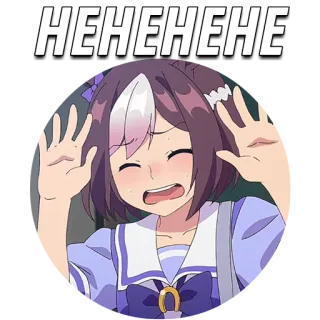 😔 HEHEHEHE 动漫, 女孩, 表情, 卡通, 幽默 whatsapp sticker