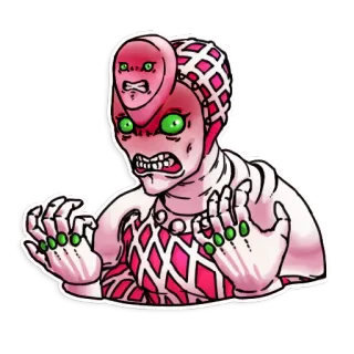 😡 King Crimson JoJo's Bizarre Adventure คิง คริมสัน, โจโจ้ ล่าข้ามศตวรรษ, อนิเมะ, มังงะ, สแตนด์, ตัวละคร, ตัวร้าย whatsapp sticker