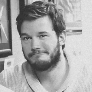 🎵 Chris Pratt Chris Pratt, acteur, célébrité, portrait, homme, barbe telegram sticker