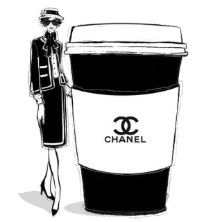 🥛 CHANEL Chanel, Mode, Kaffee, Getränk, Logo, Stil, Luxus telegram sticker
