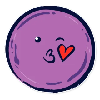 😘 beso, amor, emoji, corazón, dibujo animado, lindo, afecto telegram sticker