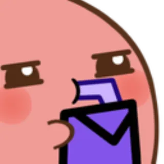 🤨 напиток, милый, мультфильм, персонаж, фиолетовый, лицо telegram sticker
