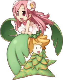 🌴 character, anime, manga, flower, plant, cartoon telegram sticker