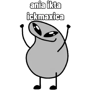 👽 ania ikta
ickmaxica Dessin animé, Personnage, Tâche, Drôle, Autocollant whatsapp sticker