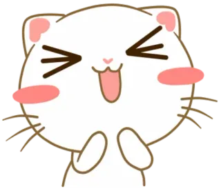 😍 cat, emoji, sticker, cute, happy, cartoon telegram sticker