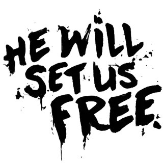 🦋 HE WILL SET US FREE religioso, liberdade, esperança, inspiração, fé telegram sticker