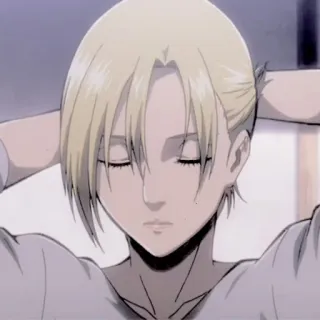 🦢 Annie Leonhart Attack on Titan Anime, Personagem, Garota, loira, Ataque dos Titãs, Annie Leonhart telegram sticker