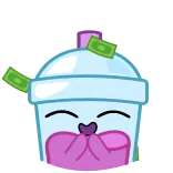 🤑 カップ, お金, 現金, かわいい, 漫画, ステッカー telegram sticker