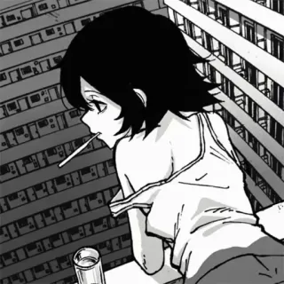 🚬 Anime, Ragazza, Manga, Lecca-lecca, Città, Edificio telegram sticker