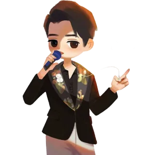 ☝️ cantante, micrófono, actuación, música, pop, estrella telegram sticker