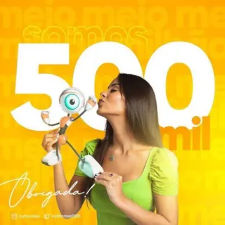 🌱 meio meio meio somos 500 mil Obrigada! whatsapp sticker