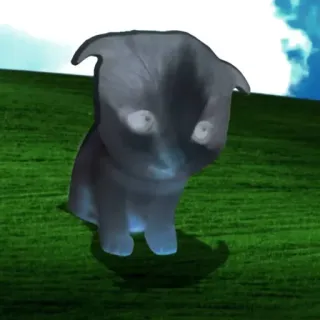 😶‍🌫️ 猫, 动物, 剪影, 宠物, 可爱, 幻想, 数字艺术 telegram sticker