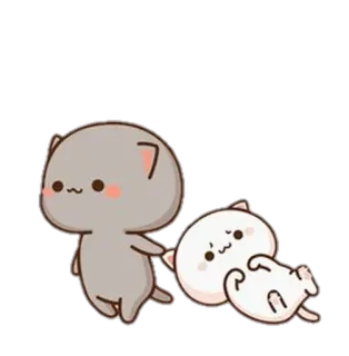 😐 кот, милый, стикер, животные, мультфильм, каваи telegram sticker
