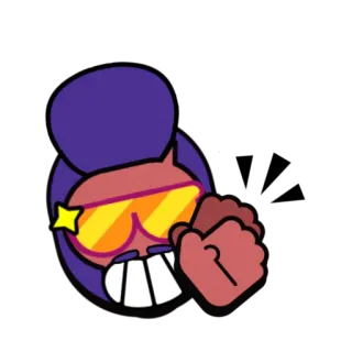 👏 sticker, emote, character, cartoon, sunglasses telegram sticker