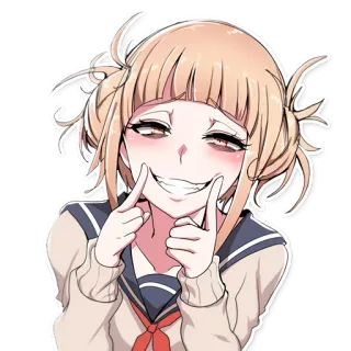 😬 Himiko Toga My Hero Academia Anime, Karakter, Penjahat, Imut, Manga, My Hero Academia telegram sticker