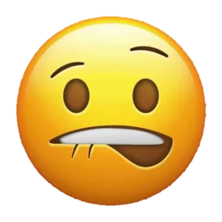 ✨ Emoji, Jaune, Visage, Agacé, Contrarié telegram sticker