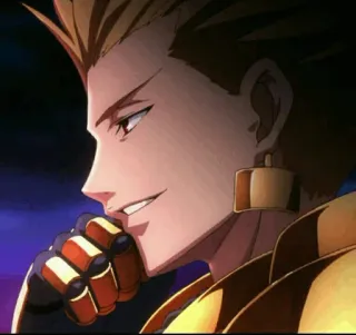 ✨ Gilgamesh Fate/Zero Anime, Uśmieszek, Król, Fate, Gilgamesh telegram sticker