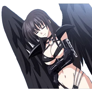 😈 anime, wings, girl, fantasy, demon, woman telegram sticker