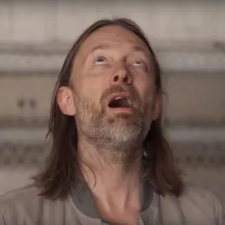 😲 Thom Yorke thom yorke, sänger, radiohead, musiker, liedermacher telegram sticker