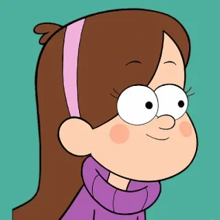 ☺️ Mabel Pines Gravity Falls cartoon, animated, Mabel Pines, Gravity Falls, character, disney telegram sticker