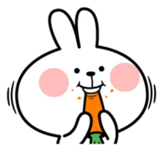 🥕 rabbit, carrot, cute, cartoon, animal, bunny telegram sticker