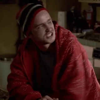 🚬 Jesse Pinkman Breaking Bad jesse pinkman, breaking bad, reaction, aaron paul, tv series, drama, beanie telegram sticker