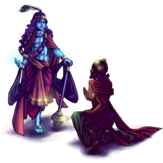 🙏 Krishna 印度教, 神, 神话, 宗教, 精神 telegram sticker