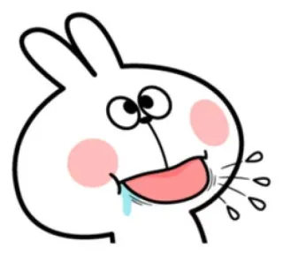 😛 bunny, rabbit, cartoon, animal, cute, sticker telegram sticker