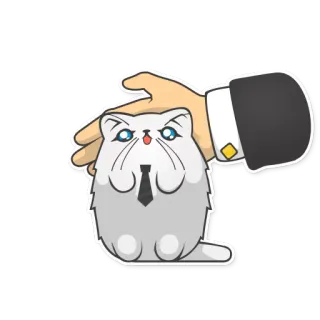 💼 kucing, hewan peliharaan, anak kucing, hewan, kantor, dasi, tangan whatsapp sticker