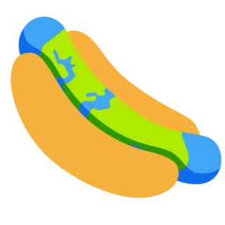 🌎 Cachorro-quente, Comida, Desenho animado telegram sticker