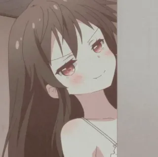📎 anime, girl, smirk, cute, cartoon telegram sticker