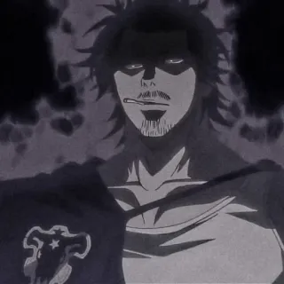 🖇️ Yami Sukehiro Black Clover Аниме, Чёрный клевер, Манга, Ями Сукэхиро, Капитан, Чёрные быки telegram sticker