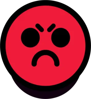 😡 怒り, 赤, 絵文字, 顔, 表情 telegram sticker