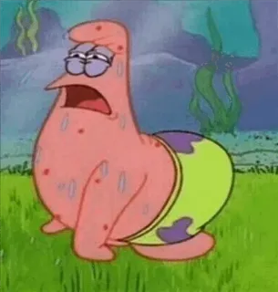 😭 Patrick Star Spongebob Squarepants patrick, spongebob, kartun, karakter, berkeringat whatsapp sticker