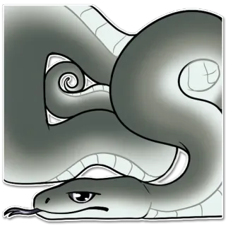 🔲 serpiente, animal, reptil, dibujo, dibujo animado whatsapp sticker
