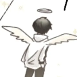 👟 นางฟ้า, ปีก, รัศมี, ตัวละคร, การ์ตูน telegram sticker