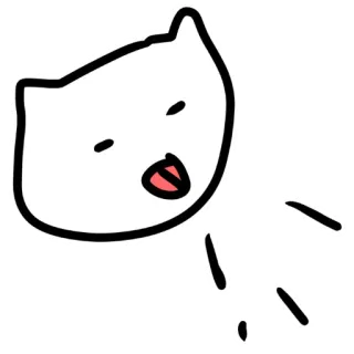 😛 cat, animal, cartoon, sticker, cute, drawing telegram sticker