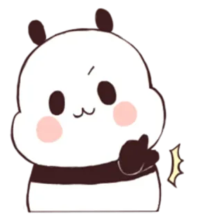 👍 panda, schattig, middelvinger, aanstootgevend, cartoon telegram sticker