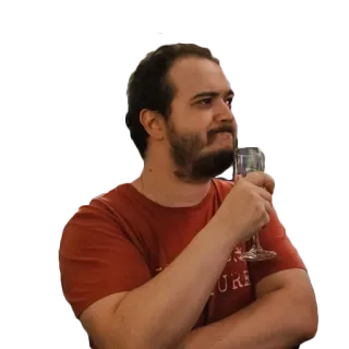 🥃 mężczyzna, picie, napój, portret, dorosły, casual telegram sticker