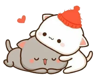 🍭 kucing, kawaii, lucu, menggemaskan, stiker, kartun, binatang telegram sticker