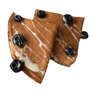🫐 crepes, blueberry, dessert, food, breakfast, sweet telegram sticker