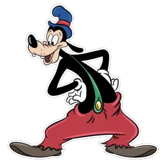 🧑‍🌾 Goofy дурацкий, мультфильм, смешной, персонаж Disney, Disney, мультяшный персонаж telegram sticker