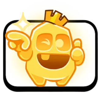 👍 золото, король, корона, мультфильм, счастливый, блестящий telegram sticker